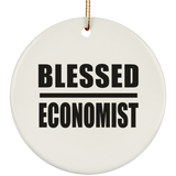 Blessed Economist - Circle Ornament