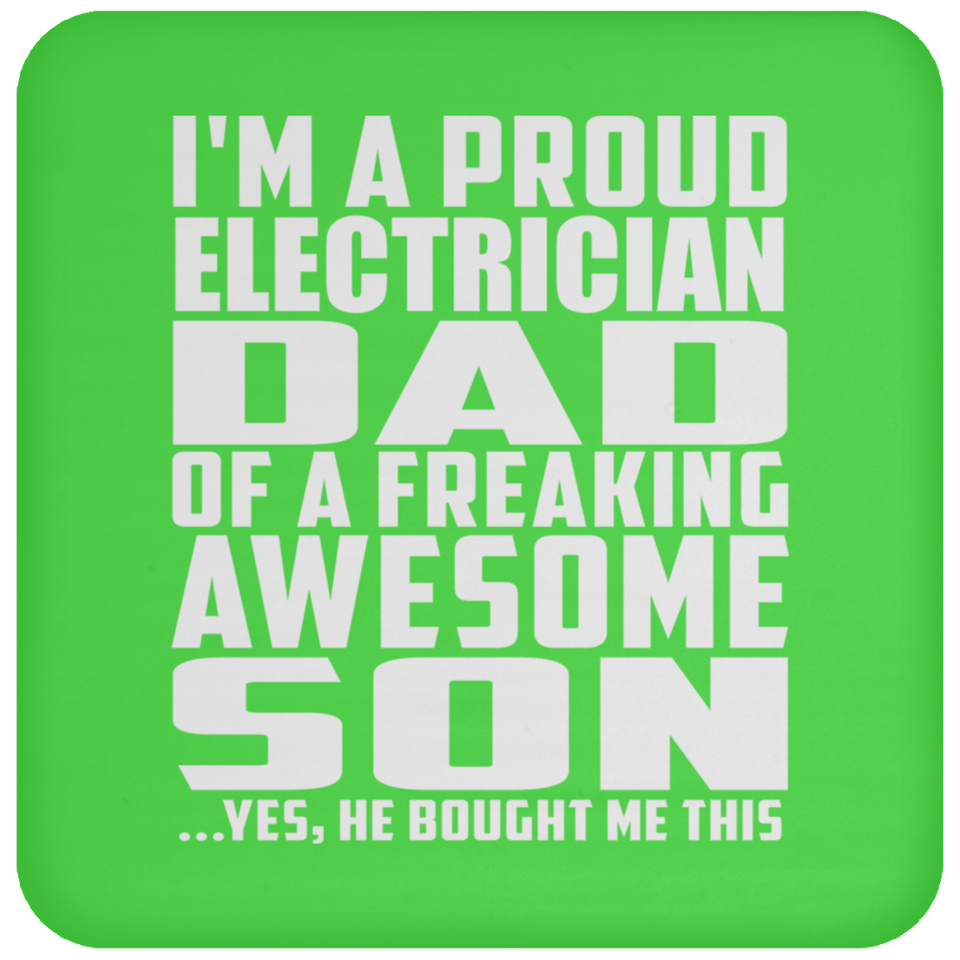 Proud Electrician Dad Of Awesome Son - Drink Coaster