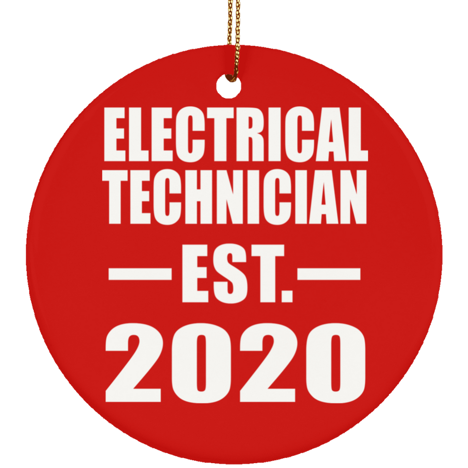 Electrical Technician Established EST. 2020 - Circle Ornament