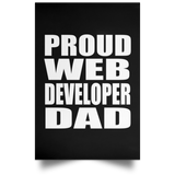 Proud Web Developer Dad - Poster Portrait
