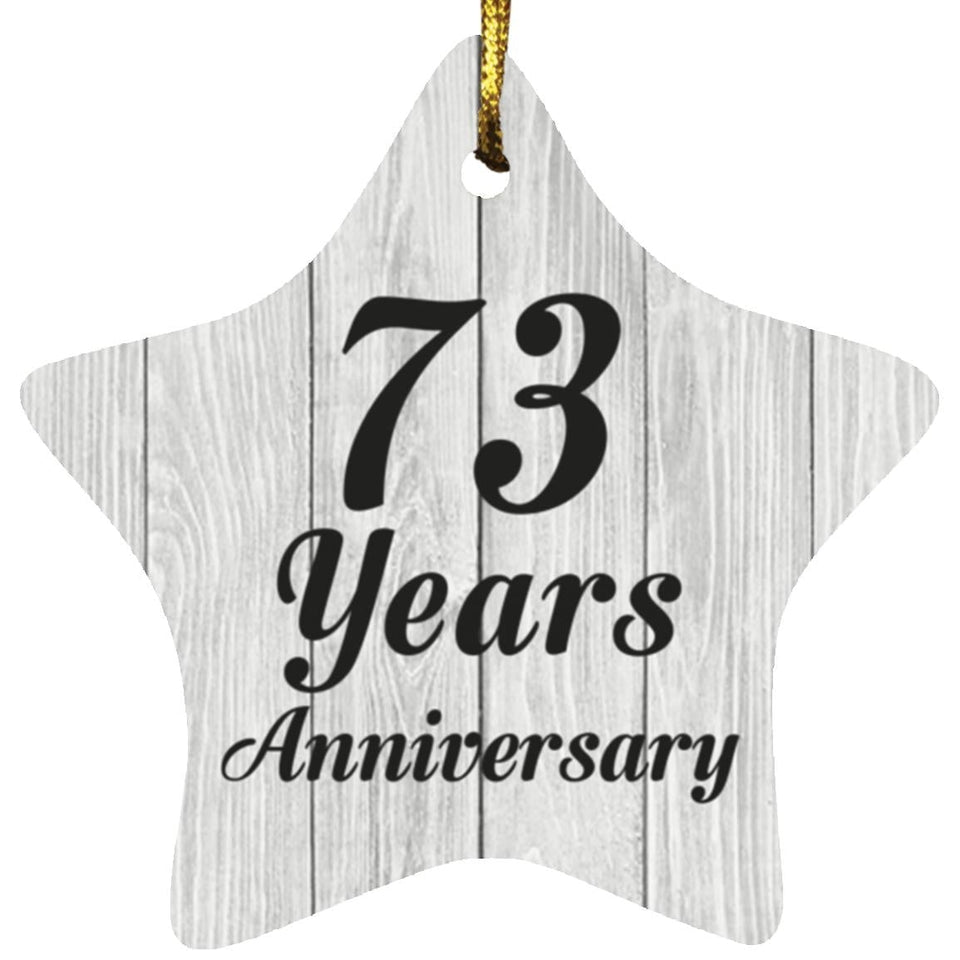73rd Anniversary 73 Years Anniversary - Star Ornament F