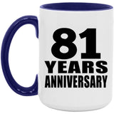 81st Anniversary 81 Years Anniversary - 15oz Accent Mug Purple