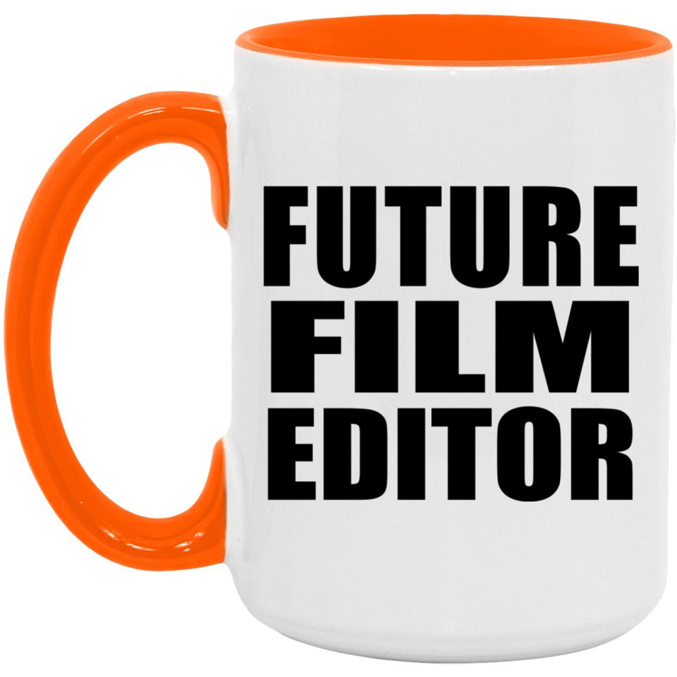 Future Film Editor - 15oz Accent Mug Orange