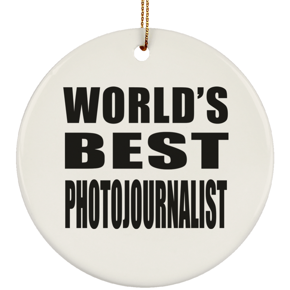 World's Best Photojournalist - Circle Ornament