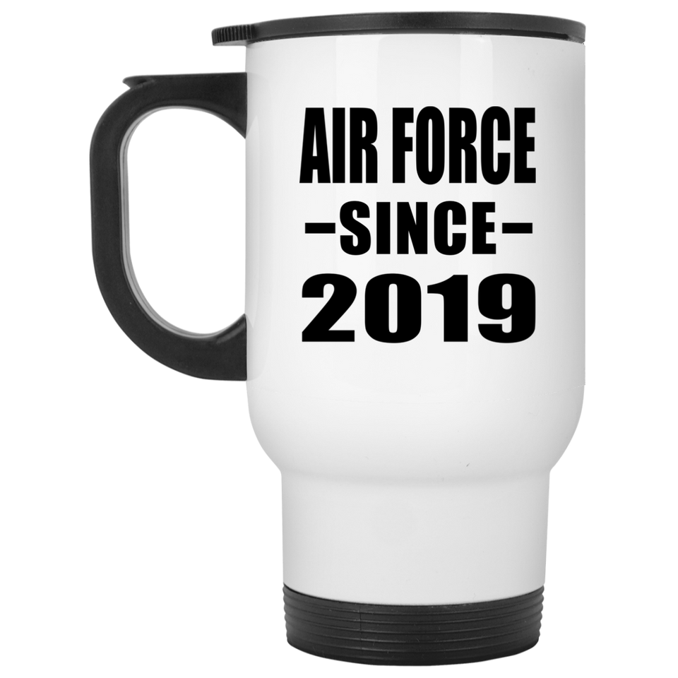 Air Force Since 2019 - White Travel Mug