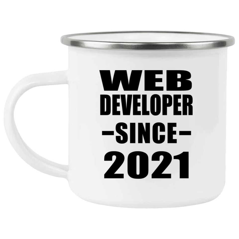 Web Developer Since 2021 - 12oz Camping Mug