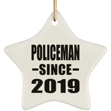 Policeman Since 2019 - Star Ornament