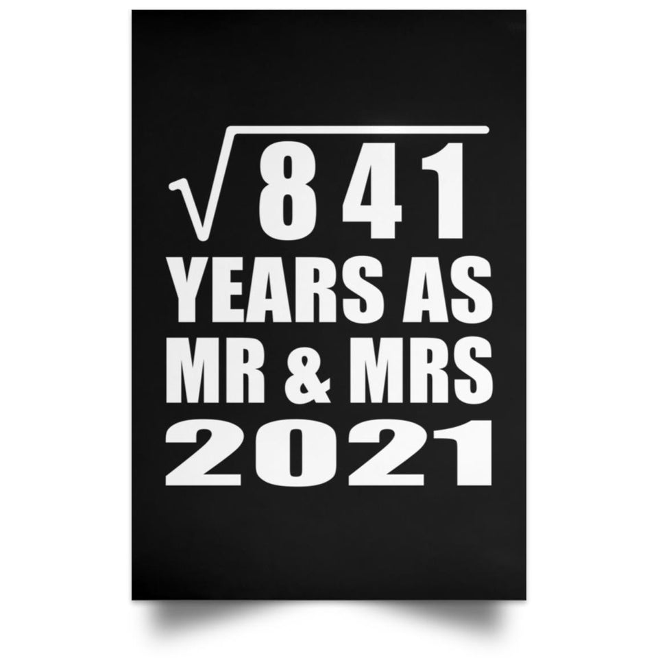 29th Anniversary Square Root of 841 Years As Mr & Mrs 2021 - Poster Portrait