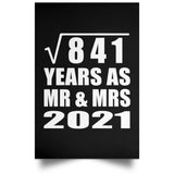 29th Anniversary Square Root of 841 Years As Mr & Mrs 2021 - Poster Portrait