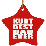 Kurt Best Dad Ever - Star Ornament
