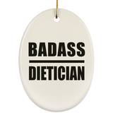 Badass Dietician - Oval Ornament
