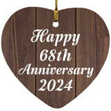 Happy 68th Anniversary 2024 - Heart Ornament D