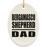 Bergamasco Shepherd Dad - Oval Ornament