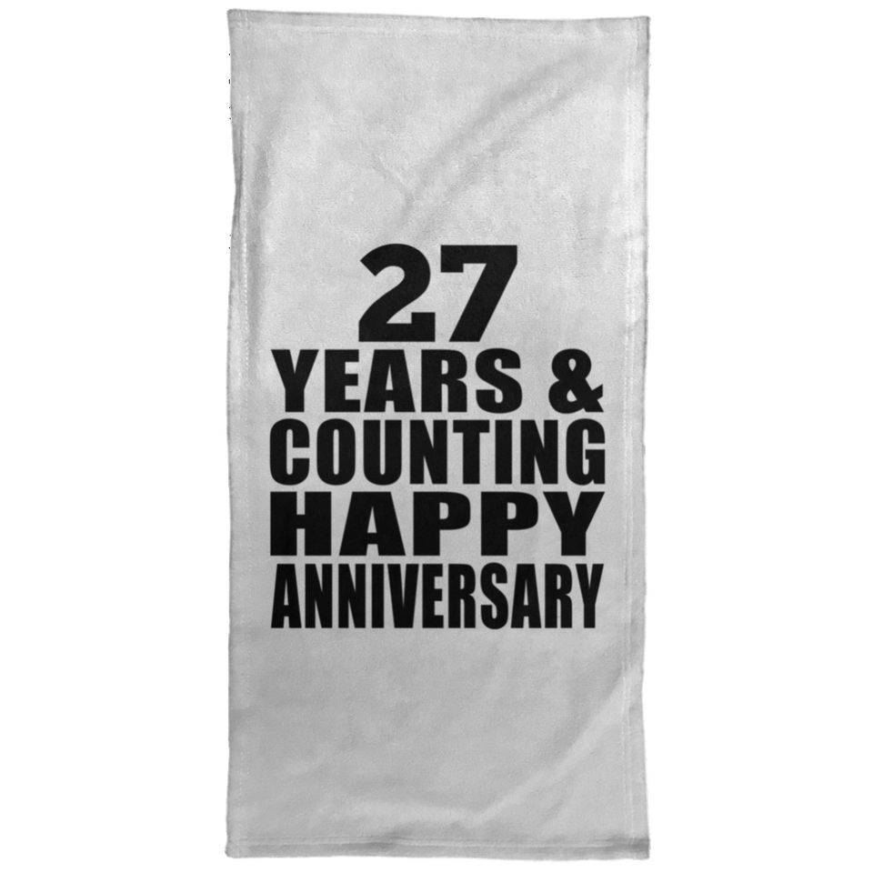 Happy 27th Anniversary 27 Years & Counting - Hand Towel