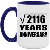 46th Anniversary Square Root of 2116 Years Anniversary - 15oz Accent Mug Purple