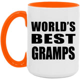 World's Best Gramps - 15oz Accent Mug Orange