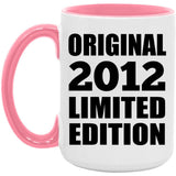 12th Birthday Original 2012 Limited Edition - 15oz Accent Mug Pink