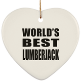 World's Best Lumberjack - Heart Ornament