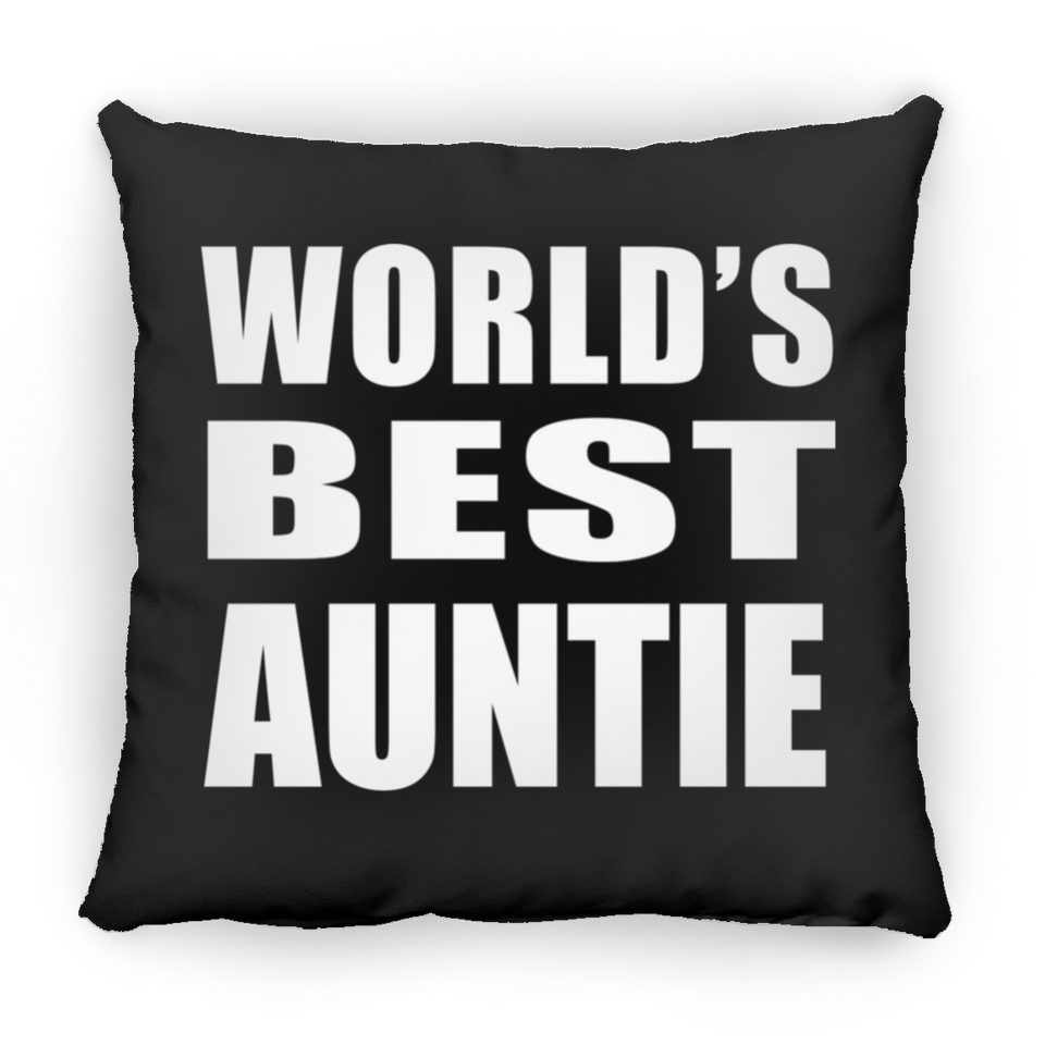 World's Best Auntie - Throw Pillow Black