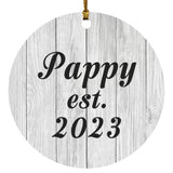 Pappy Established Est. 2023 - Circle Ornament F