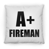 A+ Fireman - Throw Pillow