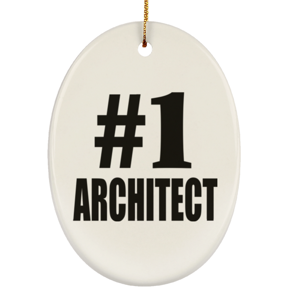 Number One #1 Architect - Oval Ornament
