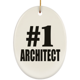 Number One #1 Architect - Oval Ornament