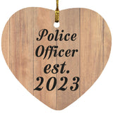 Police Officer Established Est. 2023 - Heart Ornament C