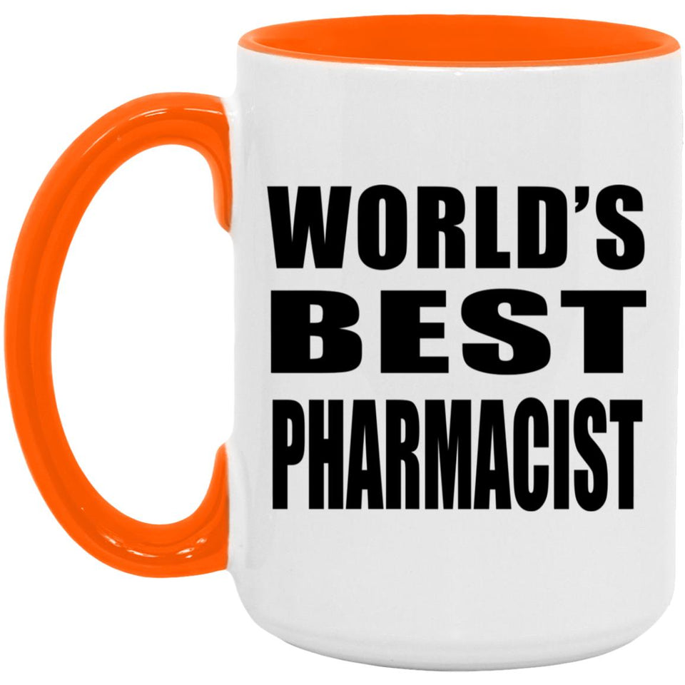 World's Best Pharmacist - 15oz Accent Mug Orange