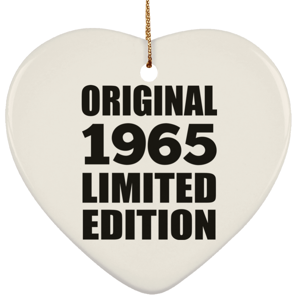 59th Birthday Original 1965 Limited Edition - Heart Ornament