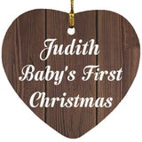Judith Baby's First Christmas - Heart Ornament D
