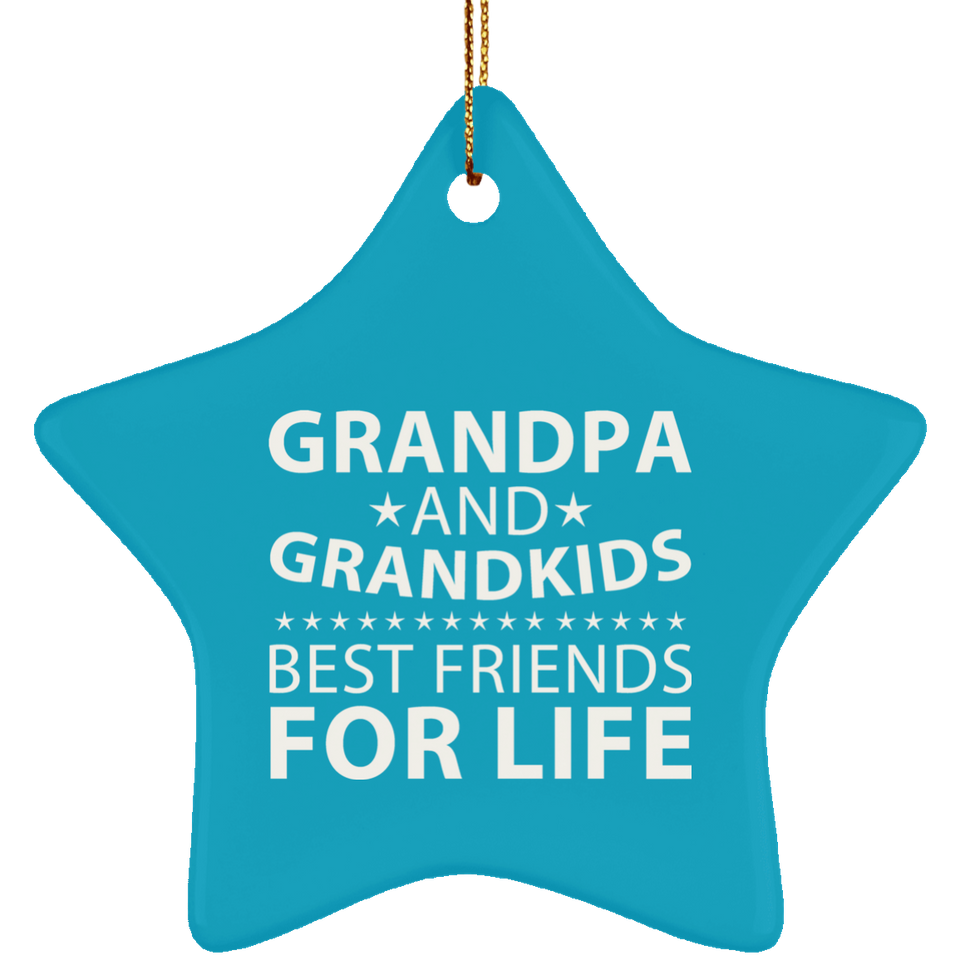 Grandpa and Grandkids, Best Friends For Life - Star Ornament