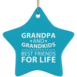 Grandpa and Grandkids, Best Friends For Life - Star Ornament
