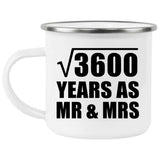 60th Anniversary Square Root of 3600 Years As Mr & Mrs - 12oz Camping Mug