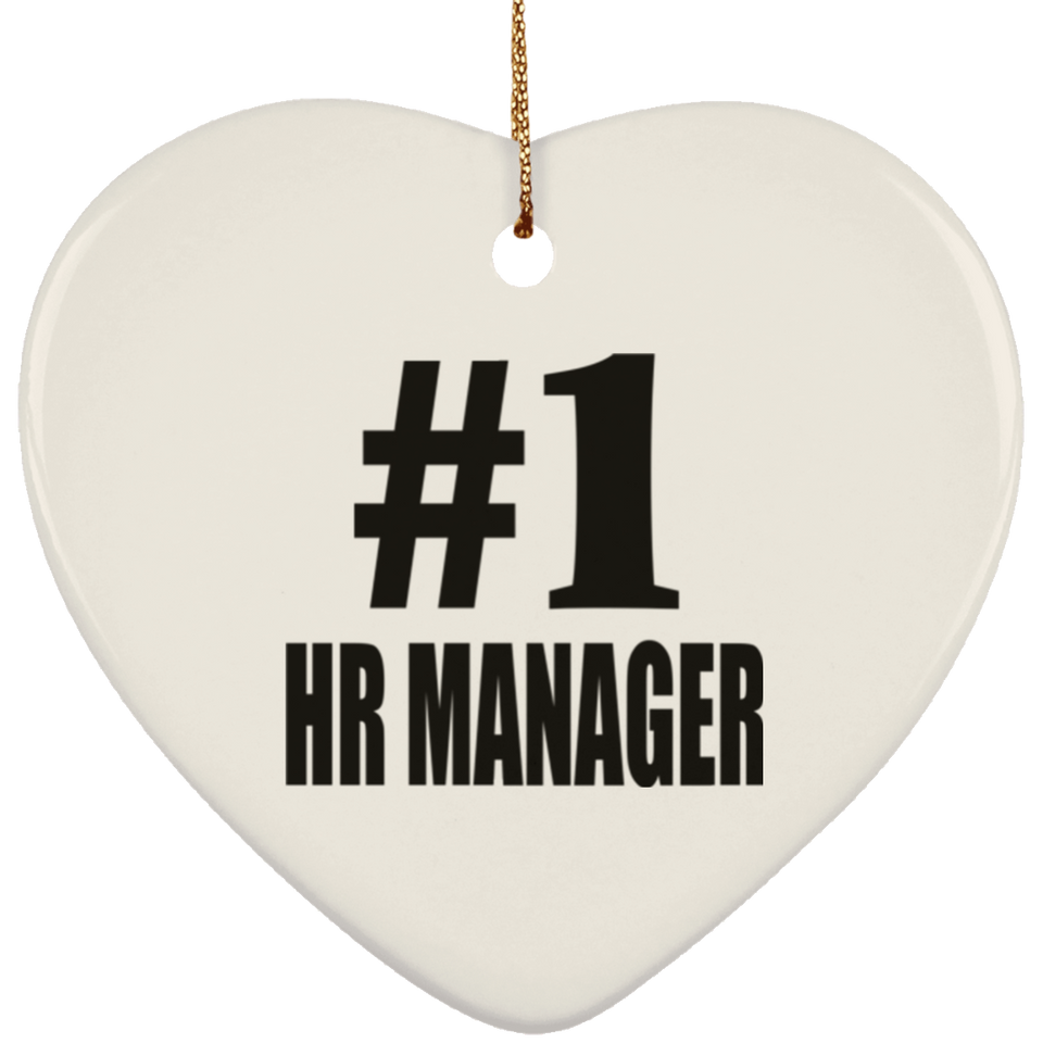 Number One #1 HR Manager - Heart Ornament