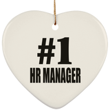 Number One #1 HR Manager - Heart Ornament