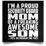 Proud Security Guard Mom Of Awesome Son - Poster Square