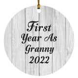 First Year As Granny 2022 - Circle Ornament F