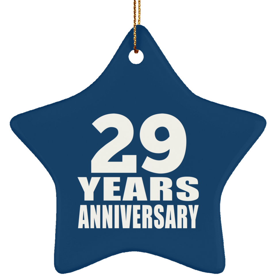 29th Anniversary 29 Years - Star Ornament