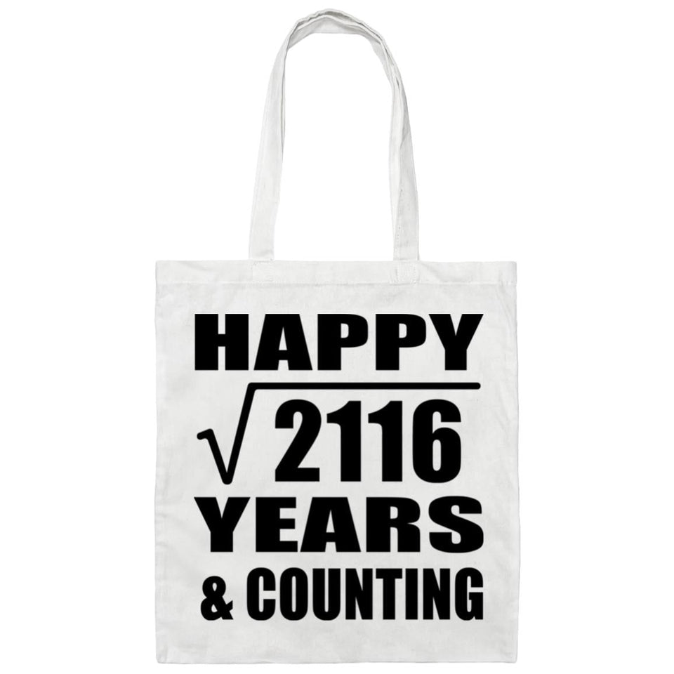 Happy 46th Anniversary Square Root of 2116 Years & Counting - Tote Bag White