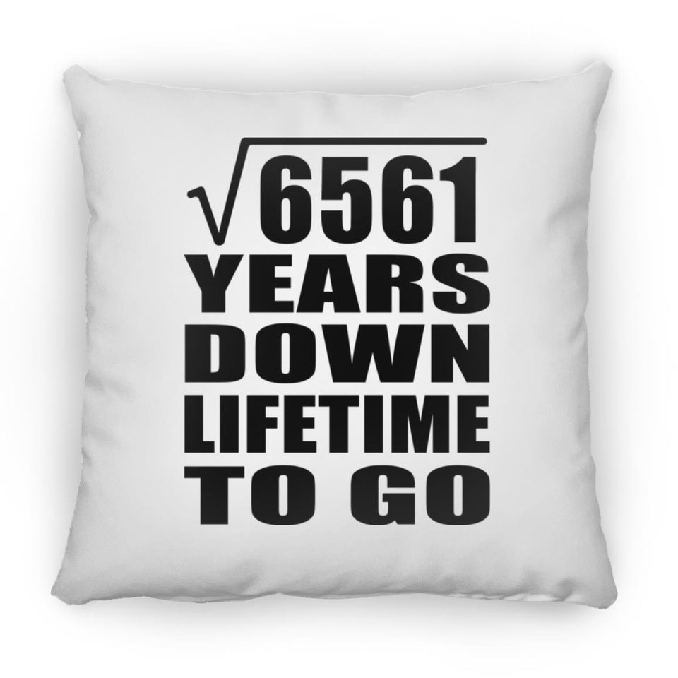 81st Anniversary Square Root of 6561 Years Lifetime To Go - Throw Pillow