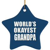 World's Okayest Grandpa - Star Ornament