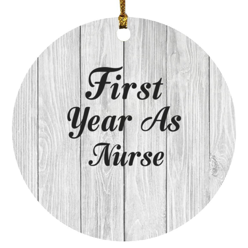 First Year As Nurse - Circle Ornament F