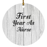 First Year As Nurse - Circle Ornament F