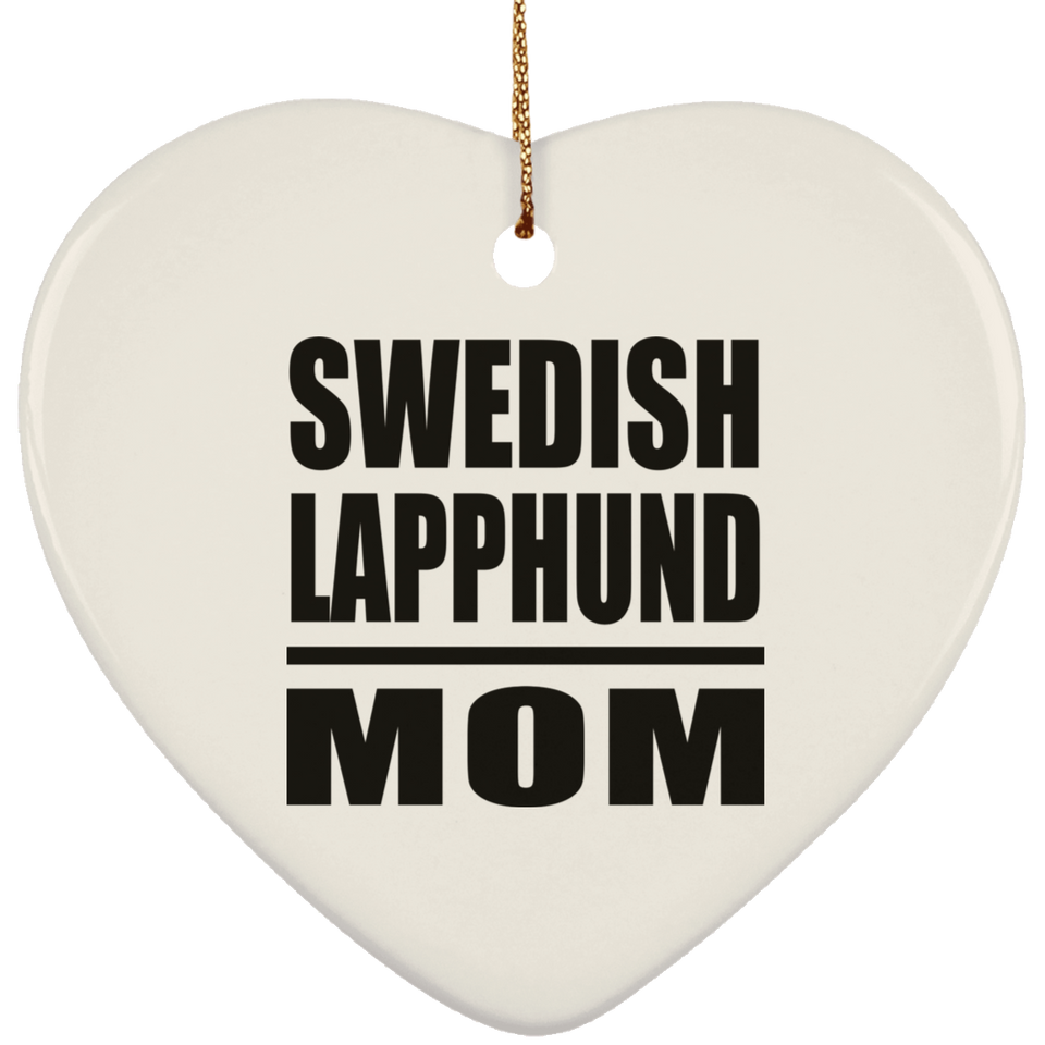 Swedish Lapphund Mom - Heart Ornament