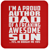 Proud Author Dad Of Awesome Son - Drink Coaster