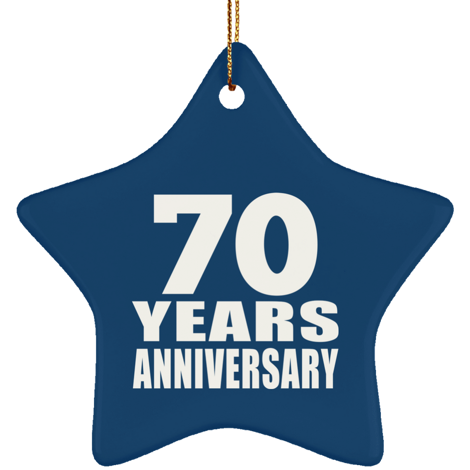 70th Anniversary 70 Years - Star Ornament