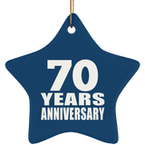 70th Anniversary 70 Years - Star Ornament