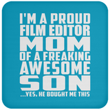 Proud Film Editor Mom Of Awesome Son - Drink Coaster