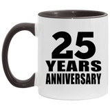 25th Anniversary 25 Years - 11oz Accent Mug Black